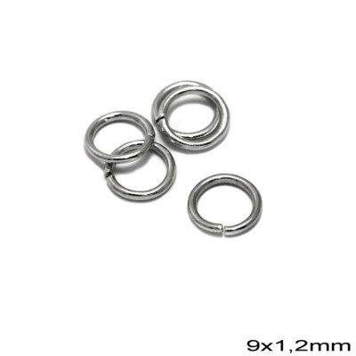 Μεταλλικό Κρικάκι Σκληρό 9X1.2mm Silver Dark 25τεμ_235100876-SD